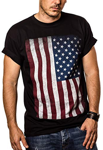 MAKAYA Usa T-Shirt Herren Amerika Flagge Größe S-XXXXXL