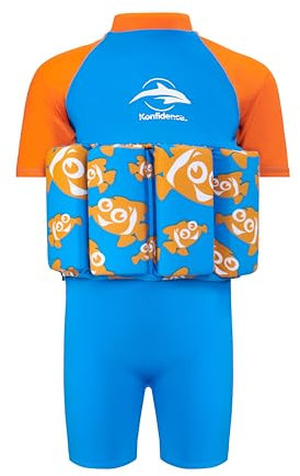 Konfidence Badeanzug mit Schwimmhilfe 1-2 Jahre Blau - Clownfish