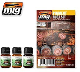 AMMO MIG-7400 Pigment Rust Set, Multicolour,Medium