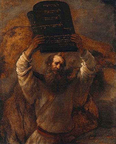 Rembrandt Harmenszoon Van Rijn - Moses with The Ten Commandments - Large - Semi Gloss Print