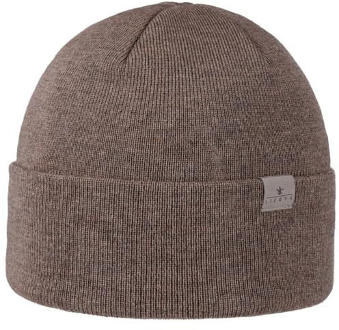 LIERYS Fine Merino Umschlagmütze Beanie Made in Germany Damen und Herren Herbst Winter