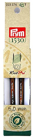 Prym 223374 Rundstricknadelspitzen Natural kurz 8,7 cm 5,00 mm