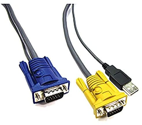 BeMatik - Spezielle Kabel 2 in 1 VGA/USB 5m (HD15M/HD15M + AM)