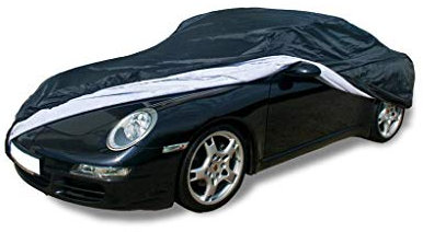 Autoabdeckung Premium Outdoor Car Cover Autogarage Deluxe Faltgarage für Sommer & Winter zum Schutz gegen Vogeldreck, Baumharz, Schnee, Staub; mit Extra-Soft-Vlies-Schutz