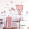 WandSticker4U®- Wandsticker BABY BÄR I Wandbild: 100x60 cm I Wandtattoo Babyzimmer Mädchen Wald-Tiere Blumen Sweet Dreams I Wand Aufkleber Deko Kinder-zimmer Junge