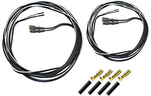 Cable Solution 2er Set Fahrradkabel Lichtkabel Doppelkabel, 2x0,40mm², 2200mm und 600mm, Schwarz