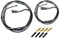Cable Solution 2er Set Fahrradkabel Lichtkabel Doppelkabel, 2x0,40mm², 2200mm und 600mm, Schwarz