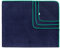 Sowel® Strandtuch XXL, 200x160 cm, Partner und Familien Badetuch, Groß, 100% Bio-Baumwolle, Flauschig, Frottee, Velours, Damen und Herren, Navy/Grün