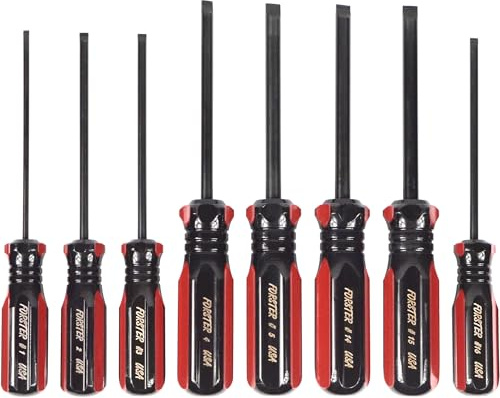 Forster Products 8-Piece Gunsmith Screwdriver Set, Hollow Ground Tips with Square Faces, Single Piece Construction, with a Durable Storage Pouch