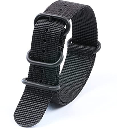 Praetorian® DiverTec Extrem PVD NATO/Zulu Armband schwarz 20mm