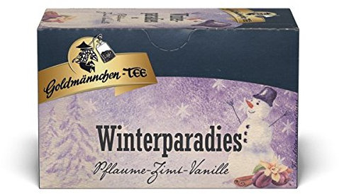 Goldmännchen Wintertee Winterparadies, 20 einzeln versiegelte Teebeutel, 3er Pack (3 x 50 g)