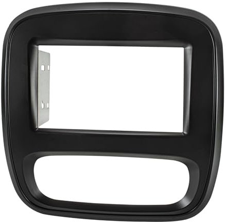 tomzz Audio 2439-003 Doppel DIN Radioblende kompatibel mit Opel Vivaro B ab 2014 Renault Trafic III ab 2014 FIAT Talento ab 2016 schwarz Klimaanlage manuell