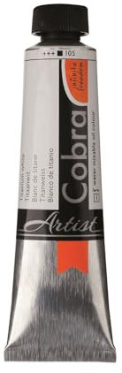 Cobra Talens wassermischbare Ölfarben, 40 ml, 105 Titanweiss