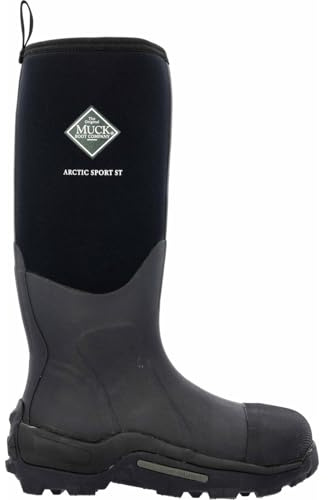 MUCK Men's Arctic Sport Steel Toe Insulated Boot, Black, Size 8(M)
