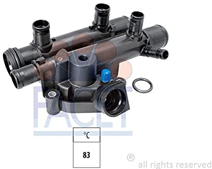 FACET Thermostat Kühlmittel Kühlwasserthermostat mit Dichtung Öffnungstemperatur:83°C für OPEL Vivaro A Kastenwagen (X83) Vivaro A Combi (X83) Movano Kastenwagen (X70) Movano Bus (X70)