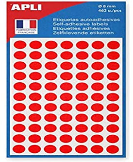 agipa 111833 Markierungspunkte, Durchmesser: 8 mm, rund, rot