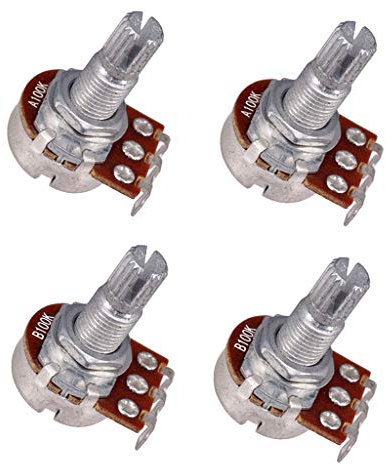 Almencla 4x A100K / B100K POTS ELECTRIC Potentiometer Für Den Lautstärkeschalter Der Bassgitarre