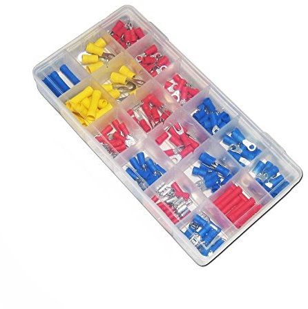 ARLI Kabelschuhe Sortiment 175-teilig – Set mit isolierten Kabelschuhen, Stoßverbindern & Flachsteckern in Aufbewahrungsbox