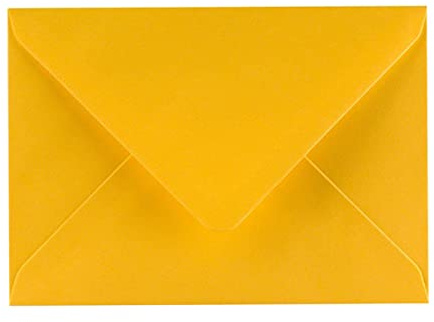 arkCRAFT 25 x C6 Premium Envelopes 100gsm 114mm x 162mm (Golden Yellow)