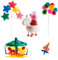 dekora - Torten Deko Geburtstag Set von Peppa Wutz mit Figur und Cake Topper Dekoration - Torten Zubehör aus PVC 350249 Mehrfarbig Einheitsgröße