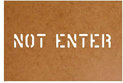 Not Enter Bundeswehr Stencil Ölkarton Lackierschablone 2,5x18cm #15250