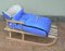 Holzschlitten mit Rückenlehne mit Winterfußsack 90cm 10 Farben Schlitten aus Holz (Blau)