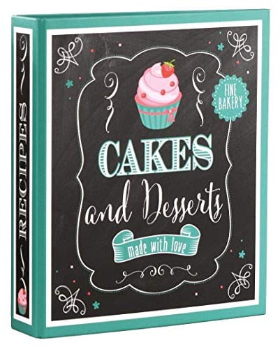 goldbuch 69037 Rezeptebuch Cakes & Desserts, Rezepte Ordner mit 2-Ring-Mechanik, Erweiterbar, Einband laminierter Kunstdruck, 25 bedruckte Blätter, 21 x 22,5 cm
