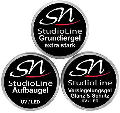 SN Haftgel Grundiergel Aufbaugel Versiegelungsgel Set 3 x 15 ml Nagelgel UV Gel
