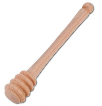 Honigheber aus Holz, 15 cm, sauberes Dosieren von Honig & Sirup ohne Kleckern, geschmacksneutraler Honig-Löffel, Honigspirale aus heimischem Kirsch-Holz