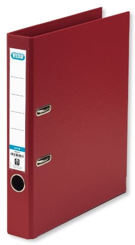 Elba Premium Akten-Ordner A4, smart Pro plus, 5 cm schmal, Kunststoff Ordner, bordeaux, 10 Stück
