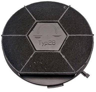 Filtre charbon rond type 28 CHF28/1 (à l'unité) 240X34 mm Hotte 480181701006, 481281718525 WHIRLPOOL Hotte 480181701006, 481281718525 WHIRLPOOL