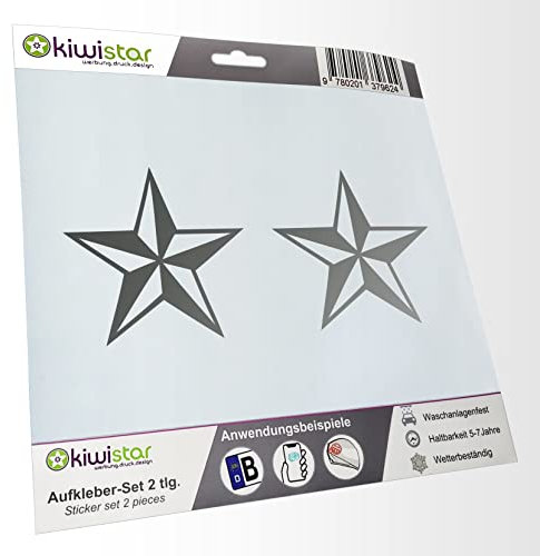 - 2X Kennzeichenaufkleber - Nautischer Stern - Autoaufkleber - Evolution Charles Darwin Aufkleber für Auto, Laptop, Fahrrad, LKW, Motorrad Mehrfarbig JDM Decal Racing