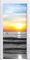 Stil.Zeit Möbel Malibu Beach Sunrise Water Sand schwarz/weiß als Türtapete, Format: 200x90cm, Türbild, Türaufkleber, Tür Deko, Türsticker