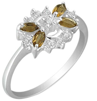 Rauchig Hydro Quarz Edelstein Handgemacht Schmuck 925 Sterling Silber Überlagerung Ring Größe 54 (17.2) (5199_R7_Smoky Hydro Quartz_ 1.60)