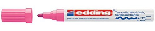 Edding 4000 Farbmarker matt - 1 Marker - Rundspitze 2-4 mm - Rosa - zum Beschriften und Dekorieren auf rauen, dunklen oder porösen Oberflächen - ideal für Terrakotta, Karton, Holz
