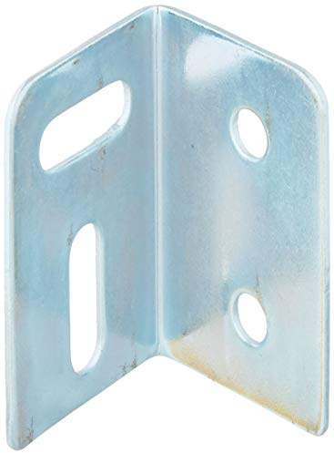 Merriway® BH00122 (10 Pcs) Cranked Square Stretcher Plate Bracket Brace, 38 mm Square - Pack of 10 Pieces, Grey