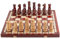 Master of Chess Scacchiera in Legno “CASTLE DELUXE” 50 cm - Fatto a Mano Intarsiato Grandi Set di Scacchi Pieghevoli per Bambini e Adulti