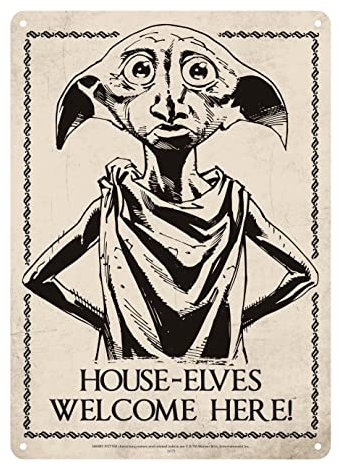 Harry Potter Dobby/House Elves Petit Panneau Métallique 210mm x 150m