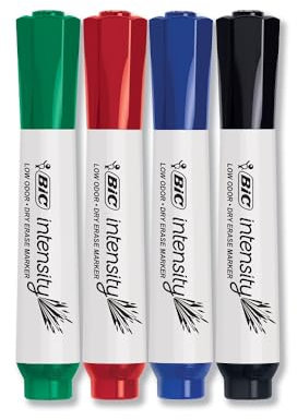 BIC - Great Erase Grip Chisel Dry Erase Marker - 4 Pack