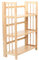 Premier Housewares Shelving Unit Modern Garage Storage 3 Tier Shed Shelving Folding Bathroom Organiser Racking Storage Shelving Unit 96h X 70w X 30d, Natural
