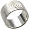 Gebürsteter 925er Silberring im Spiraldesign, Größe:56 (17.8 mm)
