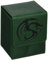 BCW Leatherette GREEN Deck Case LX Flip Box With Magnetic Closure for Collectable Gaming Cards, Magic the Gathering MTG, Pokemon, Yugioh, & More. Embossed Dragon Graphic, Designed to Hold 80 Sleeved Cards.