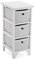 Versa Ohai Mueble para el Baño Auxiliar, Cajonera con 3 cajones para almacenaje, Medidas (Al x L x An) 56 x 30 x 25 cm, Madera, Color Blanco