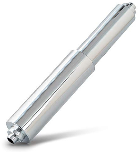 Qualihome Universal Plastic Spring Loaded Toilet Paper Roll Holder Replacement Chrome