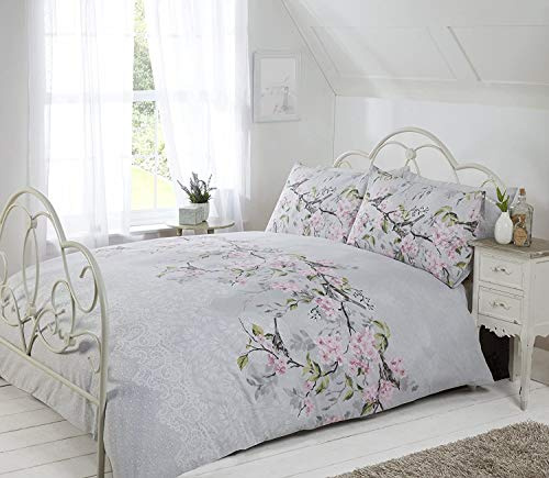 Rapport Home Duvet Cover Set, Polyester-Cotton, Grey, Single