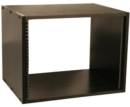 Gator Cases Studio-Rack aus Holz; 8U Größe mit 15,25 Tiefe - Schwarz (GR-STUDIO-8U)