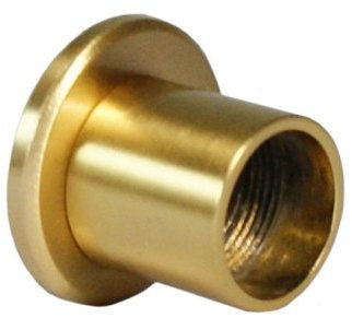 iso-design Wandlager/Wandhalterung in Messing Optik für 16 mm Ø Gardinenstangen