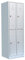 Lüllmann 4 Fächer Spind Schließfachschrank komplett montiert grau 180x60x50cm (HxBxT) Spindschrank Kleiderspind Umkleidespind 520220
