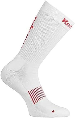 Kempa Unisex Socken Logo Classic Herren, Weiß/Rot, 41-45 L EU