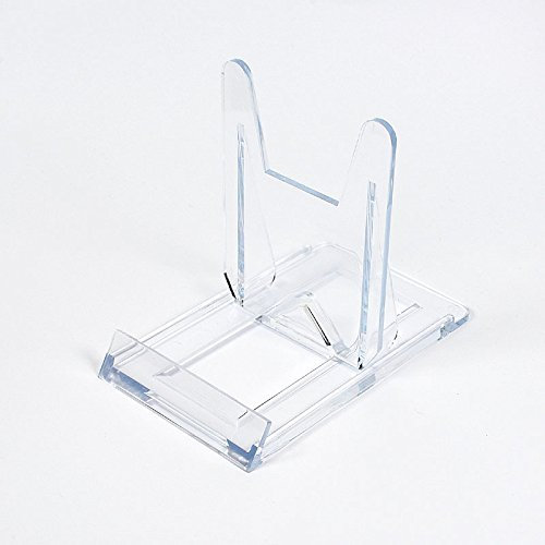 Großer Schiebeständer/Tellerständer/Tellerhalter - Ständer/Halter für Handy, CD, Bluray, Steelbox, Steelbook, Buch, 2-teilig, Größe: 60 x 100 mm, Höhe 80 mm, 10 Stück in einem Karton
